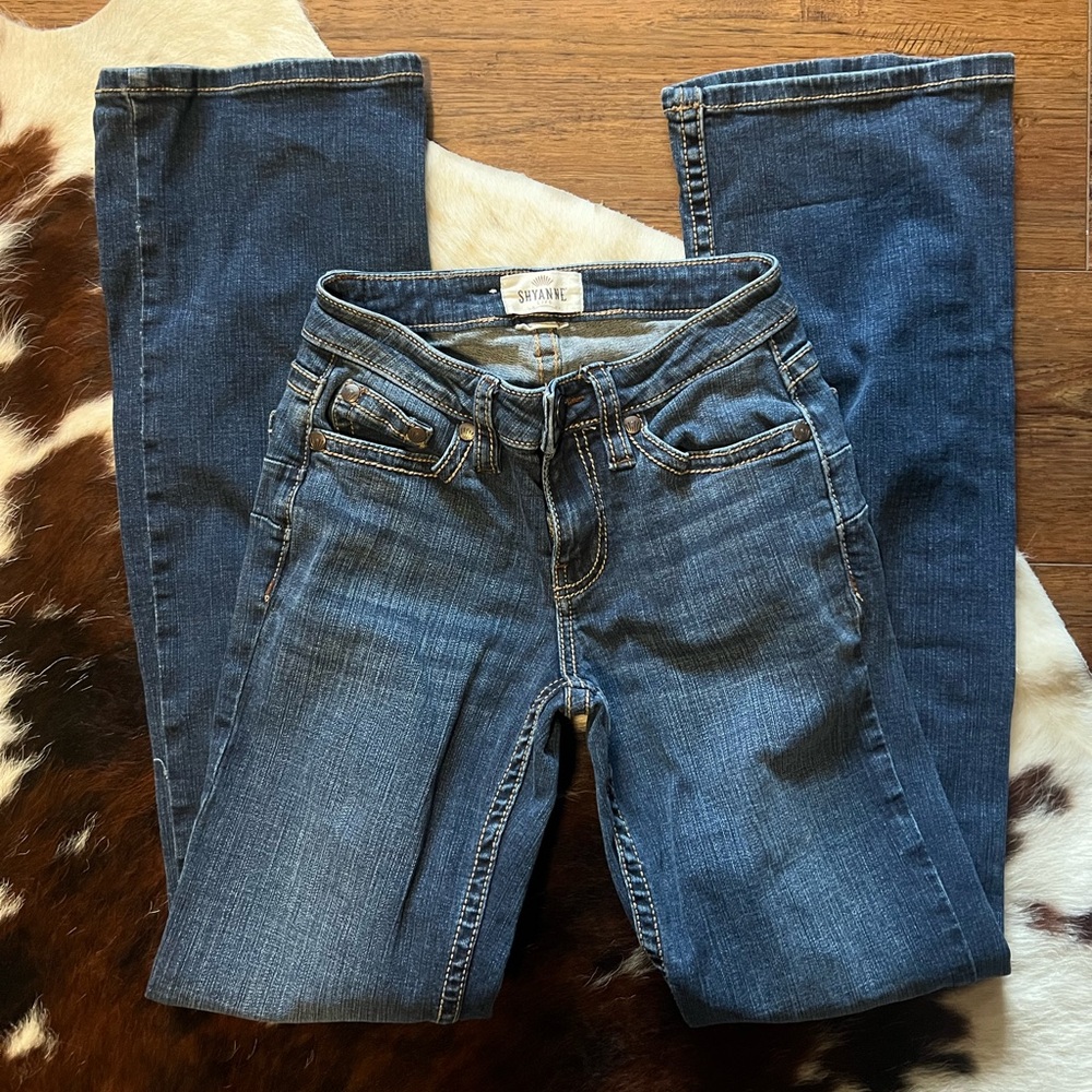 Shyanne Dark Blue Boot Cut Women's Jeans 26Wx34L
